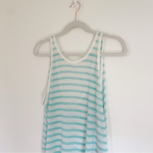 T by Alexander Wang Linen Stripe Tank in Seafoam & White NWT - Picture 10 of 12